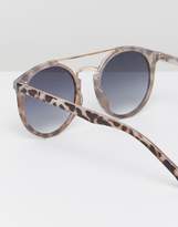 Thumbnail for your product : ASOS 90s Round Sunglasses With Metal Bridge High Bar & Flat Lens