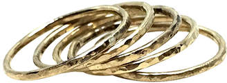 Sweet1985 Gold Filled Hammered Stackable Ring Set