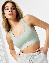 Thumbnail for your product : ASOS DESIGN ponte 3 piece sporty suit crop top in green