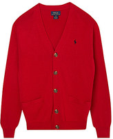 Thumbnail for your product : Ralph Lauren Suede elbow patch cardigan S-XL