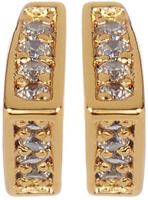 Gorjana 18K Yellow Gold Cress Shimmer CZ Stud Earrings