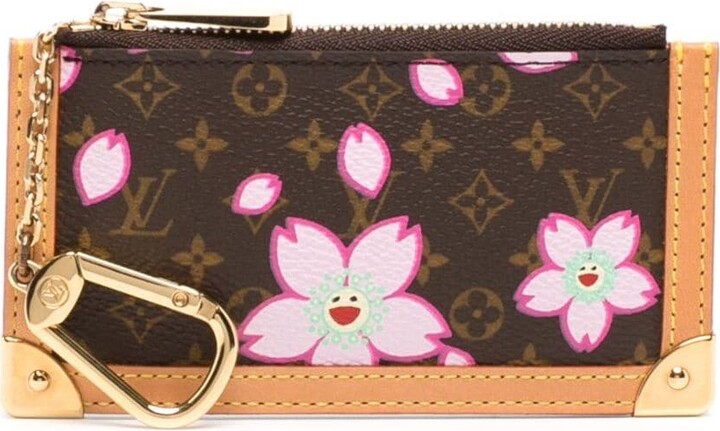 Louis Vuitton Limited Edition Takashi Murakami Cherry Blossom Monogram  Canvas International Wallet in Brown