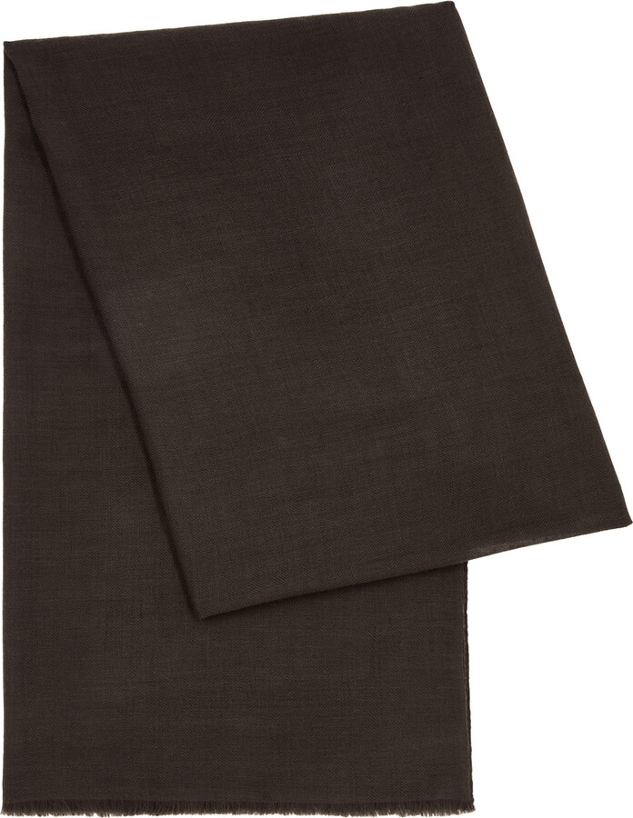 Denis Colomb Summer Kiri Herringbone Cashmere Scarf