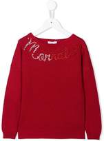 Thumbnail for your product : MonnaLisa studded logo sweater