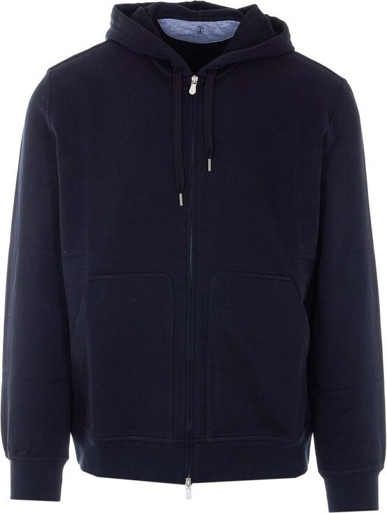 Brunello Cucinelli Zip-Up Drawstring Hoodie