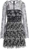 Thumbnail for your product : Halston Strapping Detail Lace Dress