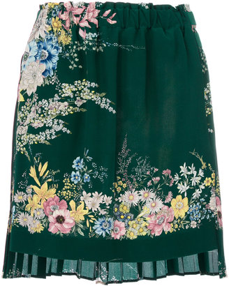 No.21 pleated floral skirt