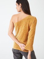 Thumbnail for your product : Very Sequin One Volume Shoulder Top - Gold