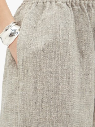 eskandar Wide-leg Alpaca-blend Tweed Trousers - Light Grey