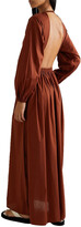 Thumbnail for your product : Matteau Open-back gathered cotton-poplin maxi dress