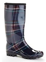 plaid rain boots for sale