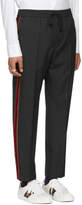 Thumbnail for your product : Gucci Grey Plain Military Wool Trousers
