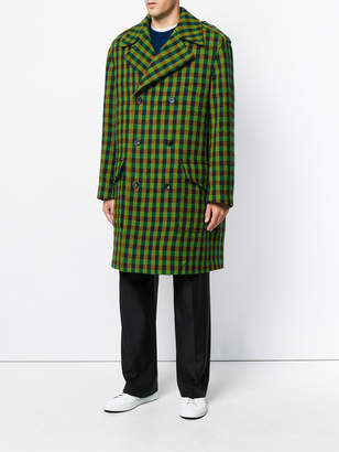 Marni checked double breasted coat