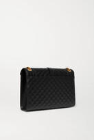 Thumbnail for your product : Saint Laurent Envelope Large Quilted Textured-leather Shoulder Bag - Black