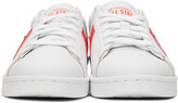 Thumbnail for your product : Converse White & Orange Leather Pro OX Sneakers