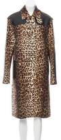 Thumbnail for your product : Givenchy Long Wool Printed Coat w/ Tags