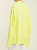 Thumbnail for your product : Vetements X Umbro Long-sleeved Cotton-jersey Top - Yellow