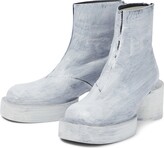 Thumbnail for your product : MM6 MAISON MARGIELA Painted leather platform ankle boots