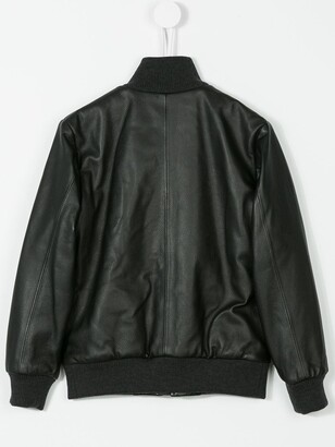 Dolce & Gabbana Children Leather Bomber Jacket