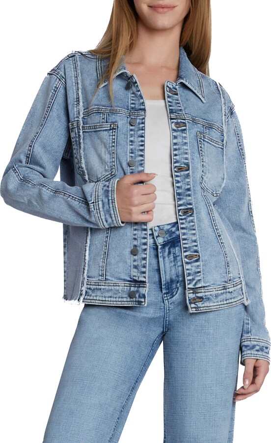 Wash Lab Denim Split Denim Jacket ShopStyle
