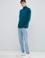 Thumbnail for your product : Fila White Line Logo Roll Neck Long Sleeve T-Shirt In Green