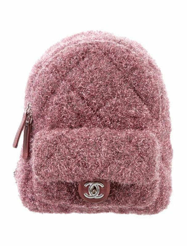 chanel fur backpack