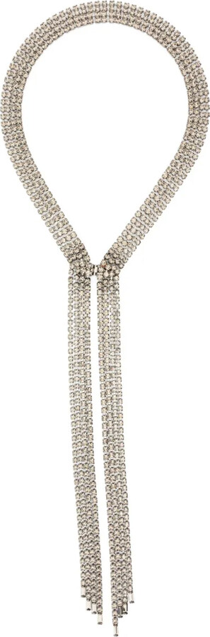Helene Zubeldia Crystal-Tassel Necklace