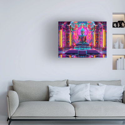 Trademark Fine Art Ray Heere Colorful Buddha 2 Canvas Art