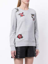Thumbnail for your product : Karl Lagerfeld Paris embroiderd patch sweatshirt