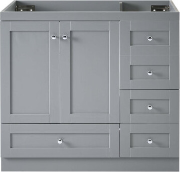 Jims Maison Elegant 36 Inch Bathroom Vanity Cabinet With Shaker Style, Spacious Storage, And Soft-Close Mechanisms