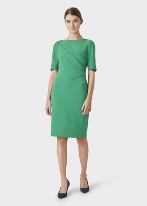 hobbs green linen dress