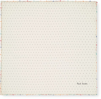 Paul Smith Pin-Dot Cotton And Silk-Blend Pocket Square