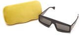 Thumbnail for your product : Gucci Rectangular Acetate Sunglasses - Black