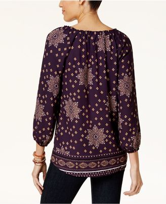 Style&Co. Style & Co Printed Blouse, Created for Macy's