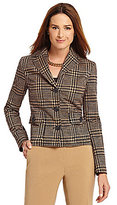 Thumbnail for your product : Jones New York Collection Glen Plaid Ponte Peacoat Jacket