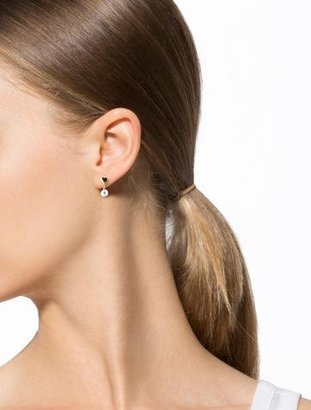 Mikimoto 18K Heart Pearl Drop Earrings