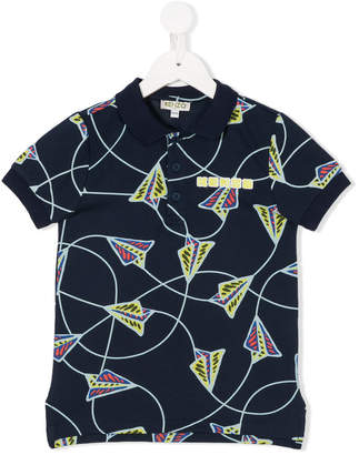 Kenzo Kids kite print polo shirt