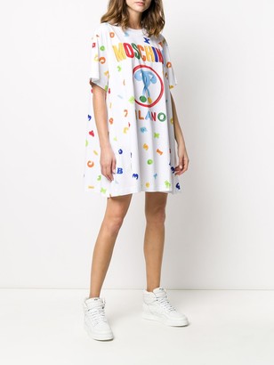 Moschino letter print T-shirt dress