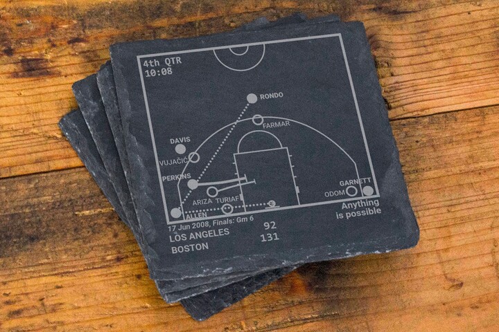 Greatest Celtics Plays Slate Coasters | Set Of 4