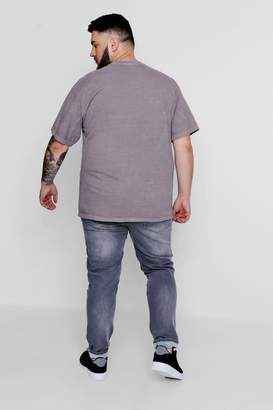 boohoo Big & Tall Loose Fit Washed T-Shirt