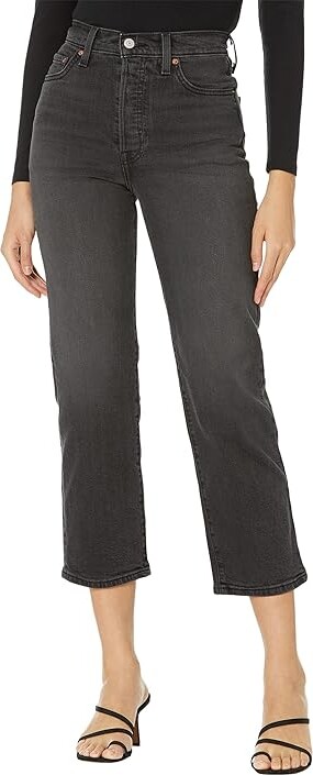 Levi's(r) Womens Ribcage Straight Ankle Women's Jeans Black Rinse : 27 27 Elastane/Denim/Cotton