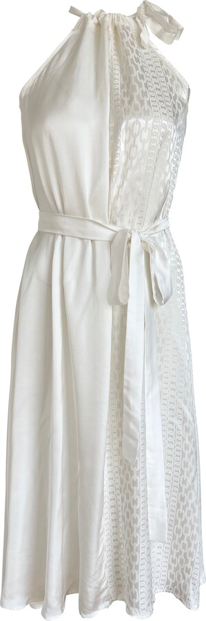 Anna Etter - Midi Dress Rodea In Satin Viscose Fabric - ShopStyle