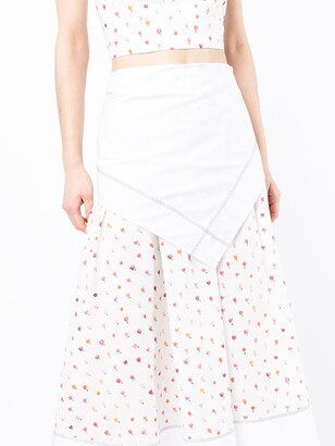 Rosie Assoulin floral-print A-line midi skirt