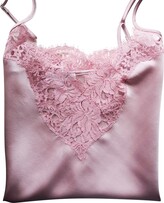 Thumbnail for your product : Natalie Begg Silk Slip With Scalloped French Lace - Pink