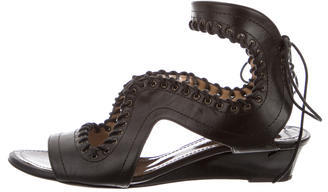 Proenza Schouler Leather Lace-Up Sandals