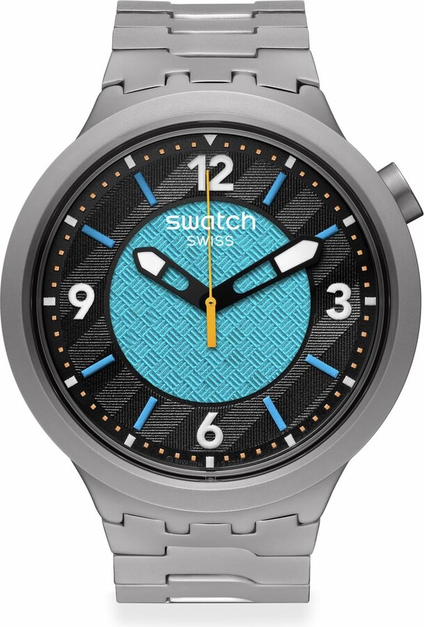 Swatch Big Bold Irony Unisex Watch Casual Plastic Blue Automatic Waterproof Frostbloom