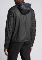 Thumbnail for your product : Giorgio Armani Men's Light Faux-Leather Jacket w/ Jacquard Lining