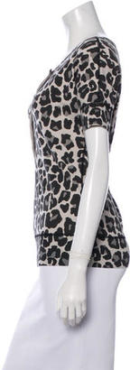 Bottega Veneta Short Sleeve Leopard Print Top w/ Tags