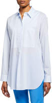 Thumbnail for your product : Theory Button-Front Long-Sleeve Cotton Tunic