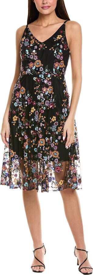 Sam Edelman Embroidered Sequin Midi Dress